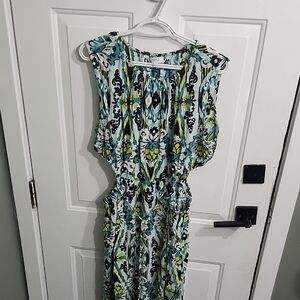 Elegant Multicolor Patterned Dress